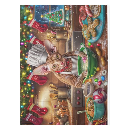 Nappe Cornish Rex Gîtes : Noël festif (Devant)