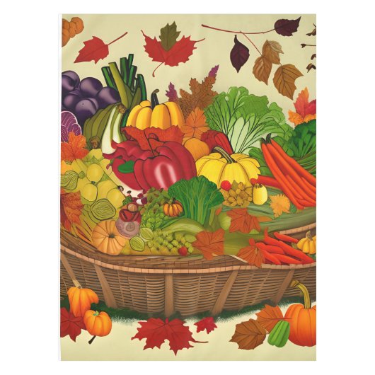 Nappe Cornucopie pleine de légumes (Devant)