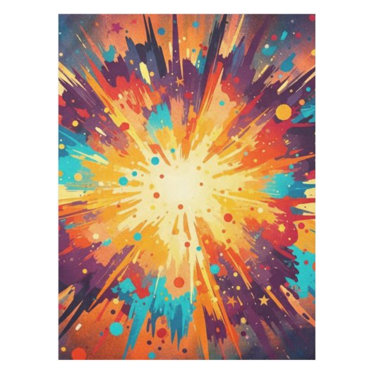 Nappe Cosmic Burst Abstract Splatter Art (Devant)