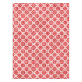 Nappe Cosy blanc et rouge hiver motif floral Noël (Devant)