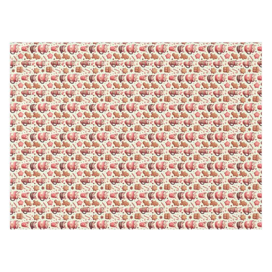Nappe Cosy Christmas Cocoa and Gingerpain Motif (Devant (Horizontal))