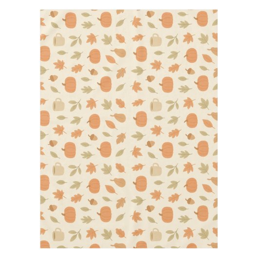 Nappe Cosy épice Citrouille Automne Motif sans couture (Devant)