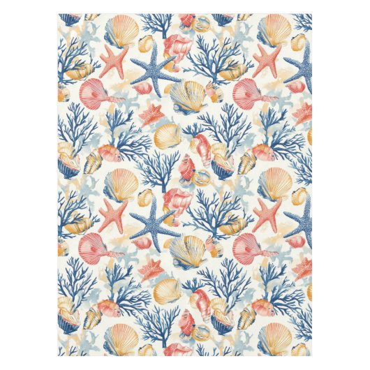 Nappe Côtière rustique - Coquillages, Starfish, Reef (10 (Devant)