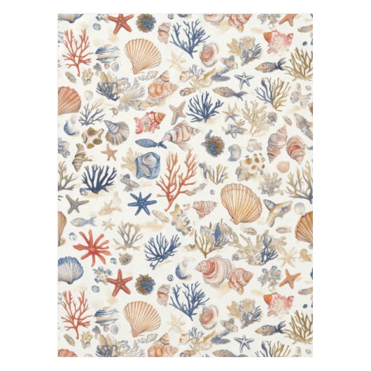 Nappe Côtière rustique - Coquillages, Starfish, Reef (12 (Devant)