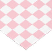 Nappe Coton à damiers rose et blanc (Angle)