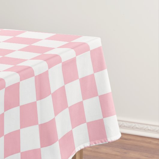 Nappe Coton à damiers rose et blanc (In Situ)