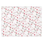 Nappe Coton de Noël rouge et argent (Devant (Horizontal))