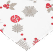Nappe Coton de Noël rouge et argent (Angle)