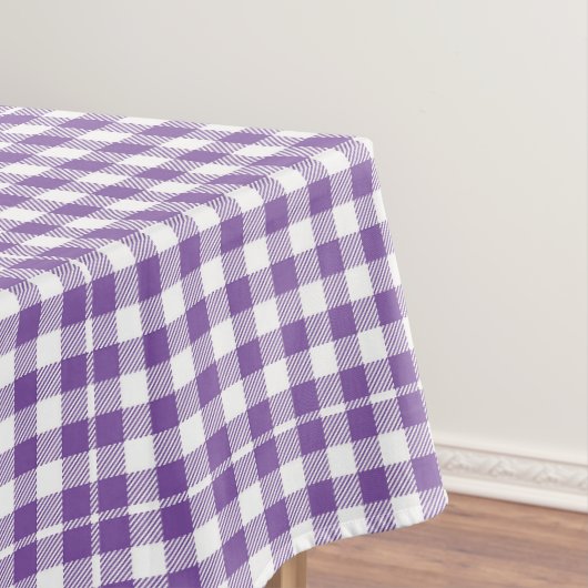 Nappe Cottage Lumineux Moderne Gingham Classique Violet (In Situ)