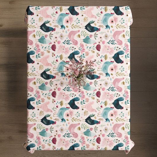 Nappe Cottagecore poulets 
