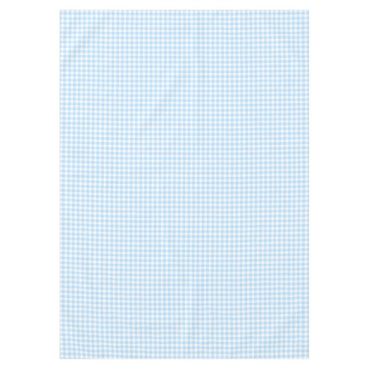 Nappe Couché de bébé à carreaux Gingham bleu clair blanc (Devant)