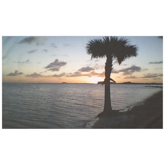 Nappe Coucher De Soleil Sur La Plage (Devant (Horizontal))