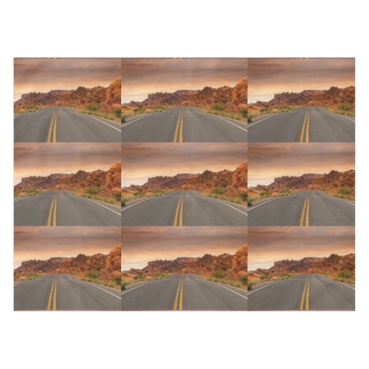 Nappe Coucher du soleil de voyage par la route (Devant (Horizontal))