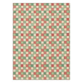Nappe Couette Patchwork Carreaux Rustique Crème Rouge As (Devant)