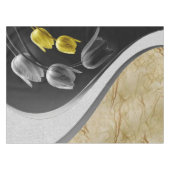 Nappe Couleur des tulipes gris et jaunes 2021 (Devant (Horizontal))