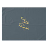 Nappe Couleur Or Charbon Monogramme Initial Professionne (Devant (Horizontal))