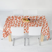 Nappe Couleur orange et Empreinte de léopard blanc