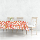 Nappe Couleur orange et Empreinte de léopard blanc