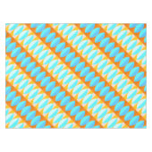 Nappe Couleur Turquoise Bleu Orange Jaune Motif (Devant (Horizontal))