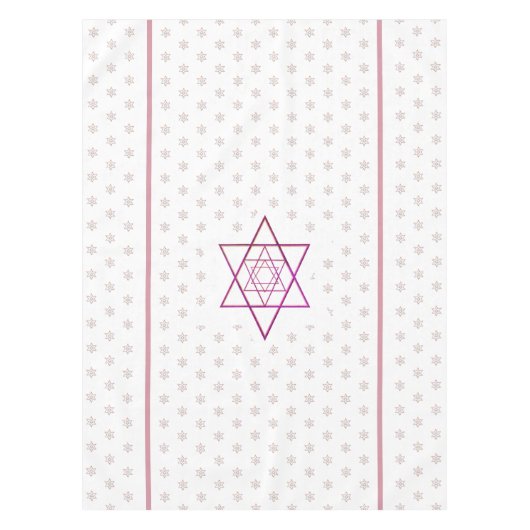 Nappe Couleurs Chaleureuses Etoiles de Fêtes Juives (Devant)