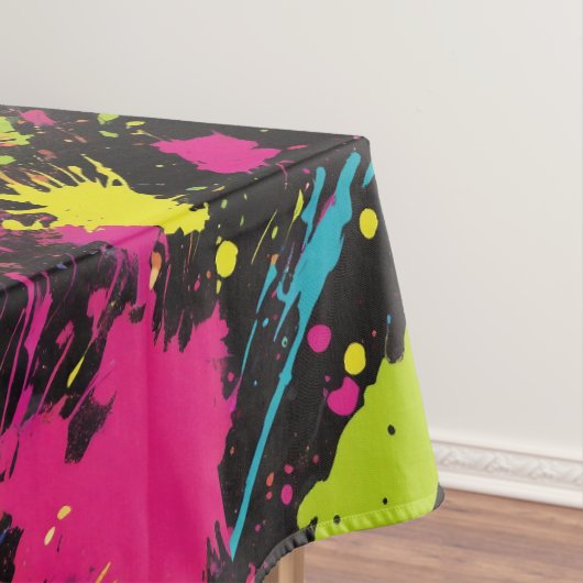 Nappe Couleurs néon Retro Paint Splatter (In Situ)
