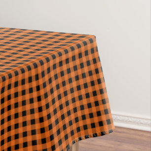 Nappe Couleurs oranges et noires du guingan Halloween
