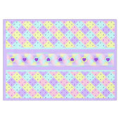 Nappe Couleurs pastel & coeurs violets battre (Devant (Horizontal))