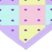 Nappe Couleurs pastel & coeurs violets battre (Angle)