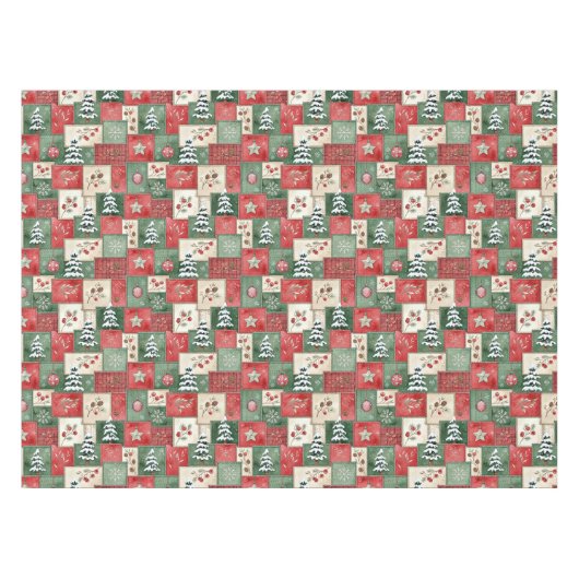 Nappe Country patchwork christmas pattern (Devant (Horizontal))