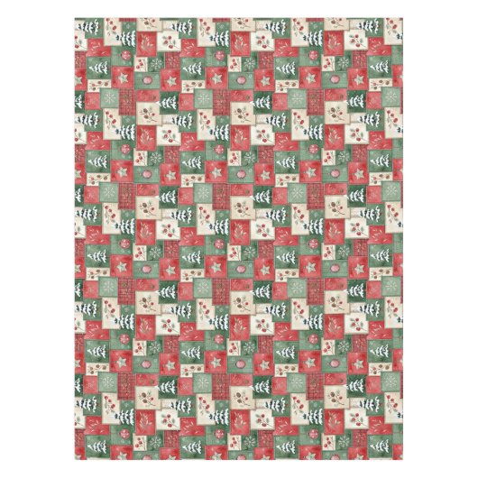 Nappe Country patchwork christmas pattern (Devant)