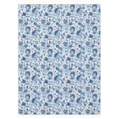 Nappe Country Rustic Ferme Bleu et Blanc Paisley (Devant)