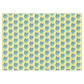 Nappe Coupe Artistique de Café Bleu avec Motifs de tourb (Devant (Horizontal))