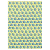 Nappe Coupe Artistique de Café Bleu avec Motifs de tourb (Devant)