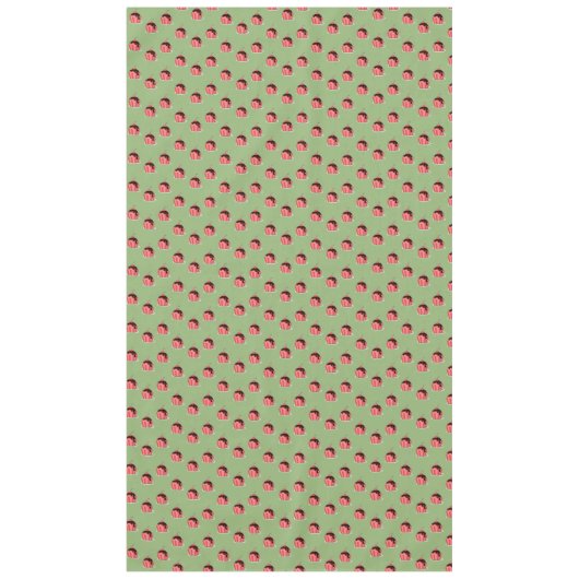 Nappe Coupes de crème glacée rose sur vert (Devant)