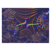 Nappe Courbes pointues du vert citron au corail et bleu (Devant (Horizontal))