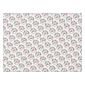 Nappe Couronne de Noël, avec fleurs blanches, baies roug (Devant (Horizontal))