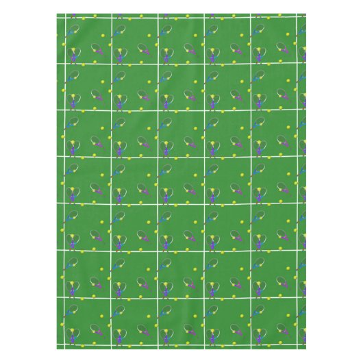 Nappe Court de tennis avec raquettes et balles (Devant)