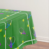 Nappe Court de tennis avec raquettes et balles (In Situ)