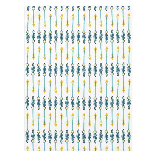 Nappe couverture de table chic jaune flèches (Devant)