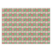 Nappe Couverture Patchwork Carreaux Rustique Rouge Vert (Devant (Horizontal))