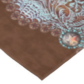Nappe cowboy brun turquoise de l'ouest motif (Angle)