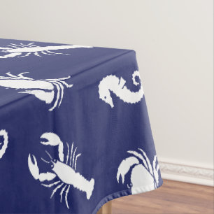 Nappe Crabe de homard blanc bleu marine côtière