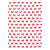 Nappe Crabes rouge blanc motif moderne côtier (Devant)