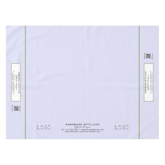 Nappe Craft Show Lavender Green 52 x 70 QR Code (Devant (Horizontal))