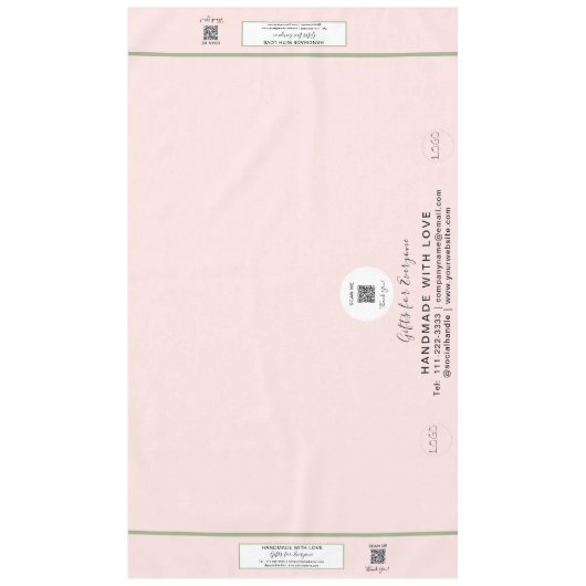 Nappe Craft Show Pink Green 60 x 104 QR Code (Devant)
