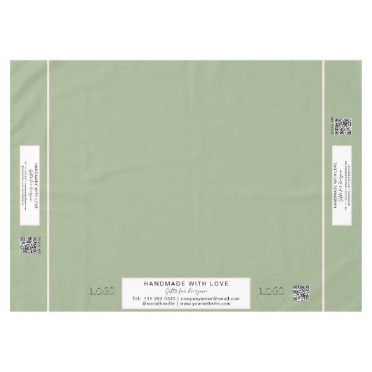 Nappe Craft Show Sage Blush Pink 60 x 84 QR Code (Devant (Horizontal))