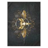 Nappe Crâne d'oiseaux dorés sur arrière - plan noir (Devant)