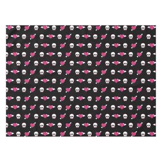 Nappe Crânes et coeurs (Devant (Horizontal))