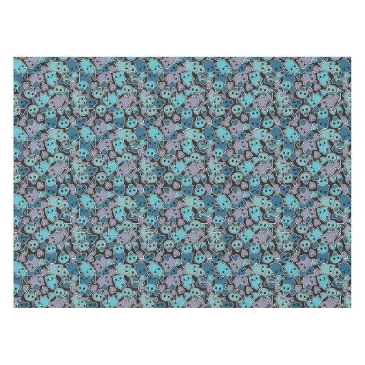 Nappe Crânes, et coeurs sur l'arrière - plan noir 2 (Devant (Horizontal))