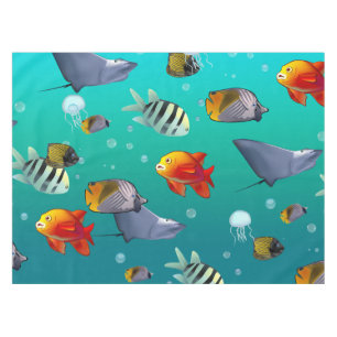 Nappe Créatures colorées d'eau de mer